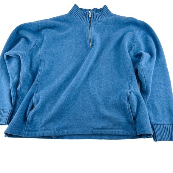 Liz Wear Liz Claiborne Women's Pullove Mock Neck 1/4 Zip Sweater size Large Y2k - Picture 1 of 5